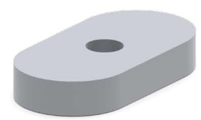 Oval T nut for large extrusion T slots